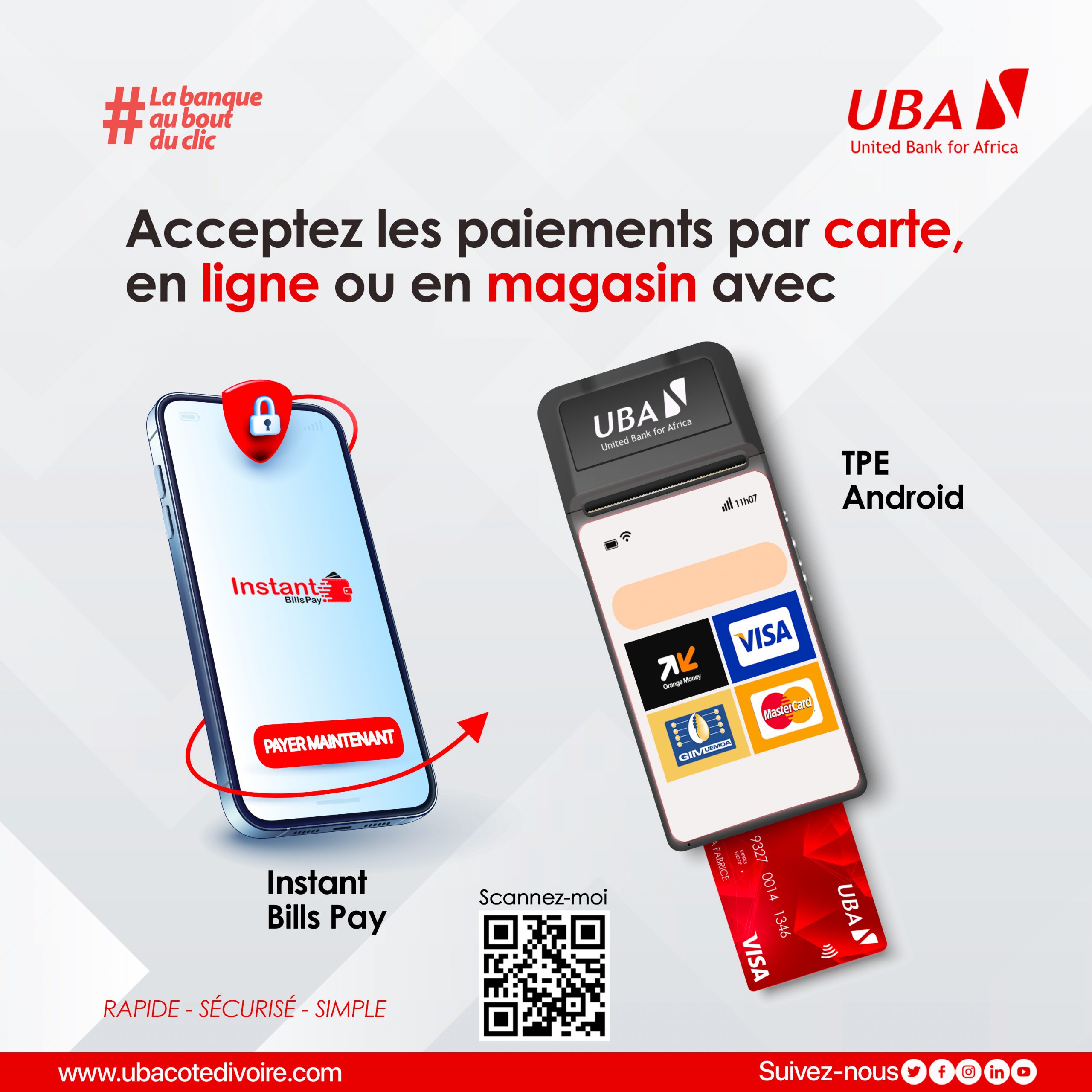 Affiche officielle Instant Bills pay et TPE Android